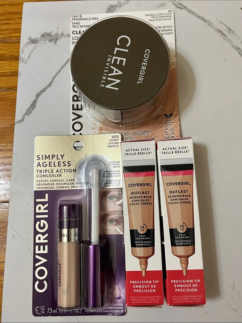 Covergirl makeup bundle concealer and loose powder ivory